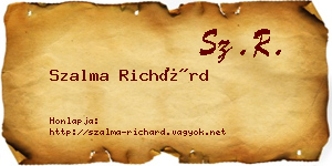 Szalma Richárd névjegykártya