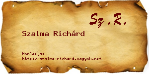 Szalma Richárd névjegykártya